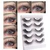 Thick Multilayer Winged False Eyelashes Naturally Soft & Vivid Hand made Reusable Curly Mink Fake Lashes Messy Crisscross Eyelash Extensions