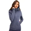 L-028 Cotton Blend Fleece Hoodies Yoga Topps Full Zip Hoodie Hip Length Classic Fit Sweatshirts Women Jacket Sports Hooded Top Gym Coat