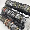 Lots entiers en vrac 20 pièces Pack mélange de Styles Bracelets de manchette en cuir en métal Men039s Women039s bijoux cadeaux de fête 28612556967