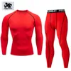 Men's Sleepwear Quick Dry Men's Thermal underwear Sets Running Compression Sport Suits Basketball Tights Clothes Gym Fitness Jogging Sportswear T221017