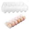 Bouteilles de rangement 24pcs Cartons d'oeuf en plastique Porte-plateau de poulet transparent pour le marché des affaires de la ferme de pâturages familiaux - 12 grilles