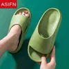 Asifn Eva Hole Leaking Slippers Women Bathroom Shoes Slides AntiSlip Summer Indoor Home Slippers Household Bath Sandals Men J220716