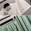 Etnische kleding 2 stks Chinese traditionele Hanfu -jurk voor vrouwelijke katoenen linnen jurken Cosplay kostuums Fairy Casual Bordider