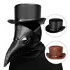 Basker Stovipe Top Hat Magician Costume Halloween Fancy Dress Pu Leather Showman