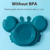 Kopjes Borden Gebruiksvoorwerpen hibobi Babykommen Borden Lepels Siliconen Zuigvoedsel Servies BPA-vrij Antislip Babygerechten Krabvoer Voerbak voor kinderen 221119
