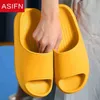 Asifn Thick Sole Home Slippers Ladies Platform Flat Shoes Antislip EVAリビングルーム屋内スライド女性スリッパ45cmヒールJ220716