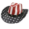 Basker Mens Western Cowboy Hat Bandana Solglasögon Set Rave Cowgirl Classical Print