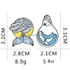 Pins Brooches Fantasy Ocean Enamel Pin Mermaid Tail Whale Brooch Pins Funny Alloy Brooches For Girls Gift Jewelry Badge Bag Sea Wav Dhfph