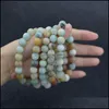 Other Jewelry Sets 8Mm Natural Stones Strand Bracelet Morganite Amethyst Amazonite Yoga Gemstone Beads Healing Crystal Stretch Brace Dhfl9