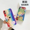 étuis de téléphone de mode pour iPhone 14 13 Pro max 11 12 14plus 7 8 plus x xs xr xsmax Image de dessin animé mignon Cadre Couleur Bracelet Étui à lentilles