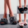 Vrouwen Slippers Mode Indoor Konijn Oor Vrouwen SlipOn Open Teen Platte Warme Winter Slippers Thuis Indoor Slaapkamer Antislip Schoenen J220716