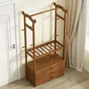 Porte-manteau Simple en bois massif, rangement de vêtements, cintre de chambre à coucher, du sol au plafond, casier domestique