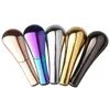 2pcs vendita al dettaglio in metallo magnetico cucchiaio da fumo erbe pipe pulizia staccabile tasca portatile mano tubo arcobaleno 9 colori