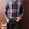 23new Fashion koszula męska z długimi rękawami topy podwójny kołnierzyk koszula biznesowa męskie ubranie koszule Slim Men 3XL