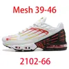 2023 abgestimmtes TN Plus 3 Herren Womens Running Shoes Fashion TN3 Trainer Gray Mesh Schwarz rote wei￟e Sport -Sneaker Laserblau Tnplus TNS Atlanta Terrascape Gr￶￟e 12