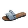 Sandalen vrouwen zomer slippers plat bodem open tenen vrouwelijke schoenen ruche stevige kleur buiten strand vrouw glijbanen sandalias mujer