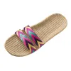 Nya sommarkvinnor tofflor linne tofflor strand sandaler badrum glider antislip tofflor mules skor kvinnor flip flops fn60 j220716