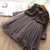 Girl s Dresses Autumn Girls Children Clothes Fake Mink Jacket Faux Fur Warm Lace Birthday Wedding Party Toddler Casual Vestidos 2 8 Yrs 221118