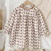 Mädchen Kleider Frühling Herbst Kleinkind Kids Langarm Blumen für Mädchen Baby Koreanisch Stil Retro Straight Children Kleidung 221118