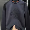 Hög version tröja herrar tröja h designer hoodie rymd bomull broderi pullover kappa män kvinnor avslappnad långärmad thirt