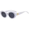 Güneş gözlüğü yeni moda oval çerçeve güneş gözlükleri kadın039s zaferle kemer sokak gözlükleri2699540
