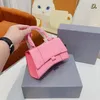 7A quality Hourglass bag Designer Half Moon tote bag crocodile pattern Leather Crossbody Clutch flap chain Shoulder Bags Letter B Pendan