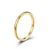 Wedding Rings Simple 2mm Tungsten Steel For Women Men Fashion Minimalist Thin Elegant Party Tail Ring Size #5- #11