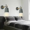 Wandleuchte Europäische Macaron-Lampen für Wohnzimmer Home Loft-Bett-Dekor Nachttischspiegelleuchten Moderne LED-Badezimmerbeleuchtungskörper