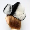 Berets Winter Women Natural Rex Fur Bomber Hat теплый густой жирная овчина Ushanka Hats подлинные кепки