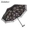 Leodauknow Taiwan Tc Style Burning Flower Bud Silk Ultralight Ultrafine Umbrella With EightBone Frame Women Foldable J220722