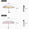 Nuovo ombrello solare FullAutomatic doppio uso femminile carino piccolo portatile pieghevole protezione solare sole ultravioletto J220722