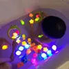 Jouets de bain Baignoire bébé LED Light Up Lumières sous-marines étanches changeantes colorées pour garçons filles cadeau 221118