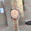 Highquality Asian factory watch Automatic machinery women's watch 178273 31mm olive green dial 178384 pink watches 316 stainless steel diamond bezel sapphire glass