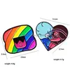 Pins Broschen Liebe Herz Metall Brosche Pins Eco Emaille Cartoon Lustige Regenbogen Frisur Broschen Für Mädchen Geschenk Schmuck Abzeichen Tasche cl Dhgrd