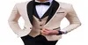 Fashion One Button Champagne Groom Tuxedos Châle Lapel WeddingPromdinner Groomsmen hommes costumes Blazer JacketPantsVesttie W1432775240