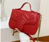 Berühmte Frauen Designer Umhängetasche Leder Kettentasche Umhängetasche Reine Farbe Damen Handtasche Umhängetasche Abendhandtasche HNJ