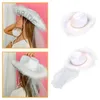 Berets Western Style Women Cowboy Hat Fedoras Caps White Wide Brim for Dress Up