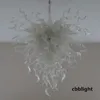 Pendant Lamps White Color 40x48 Inches Hand Blown Glass Chandelier LED Lighting Luxury Art Borosilicate Murano Style Glass Chandeliers Deluxe Handicraft LR1152