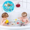 Bath Toys Pull String Baby Toy Go Turtle marinha Cute Surfing Swimming Beaver Windup Clockwork Tuba sem bateria necessária para criança 221118