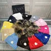 Thick Beanies Women Men Winter Wool Hats Designer Print Knitted Cap Pompom Beanies Skiing Hat