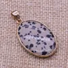 Pendant Necklaces Natural Stone Agates Oval Damation Jaspers Rose Quartzs Pendants For DIY Jewelry Making Earring Necklace Women Gift Size