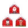 Stuhlhussen Jahr Santa Claus Hut Abdeckung Weihnachtsdekorationen für Zuhause Tisch Ornamente Navidad Noel Weihnachtsgeschenke