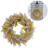 Fiori decorativi Corona artificiale Appeso a parete 18 '' Foglia di eucalipto rotonda per la porta d'ingresso Decorazione di nozze per feste di casa