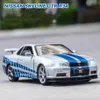 日産スカイラインアレスR34およびR35メタルトイカー高シミュレーション玩具カーモデルデタッチャブルコレクション132294K3915328