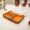 Silicone Collapsible Lunch Box Portable Large Capacity Bowl Bento Boxes Folding Lunchbox Eco-Friendly 1100ml 1223651