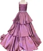 Metallic Little Girl Pageant Dress 2023 Crystal Ballgown Children Kid Birthday Formal Party Gown Infant Toddler Teen Preteen Tiny Young Junior Miss Gala Purple Blue