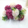 Decorative Flowers 1 Bunch Of 10 Silk Hydrangea Simulation Flower White Wedding Small Bouquet Fake Party DIY Decoration