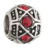 Diy Loose Pärlor ihåliga metallbollar med konstgjorda färger diamanter flera typer armband charm boll grossist