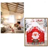 Stuhlhussen Jahr Santa Claus Hut Abdeckung Weihnachtsdekorationen für Zuhause Tisch Ornamente Navidad Noel Weihnachtsgeschenke