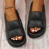 Enkel fast färg EVA -material Kvinnor tofflor tjock sula mjuk bekväma nonslip sandaler inomhus par tofflor ny sommar j220716